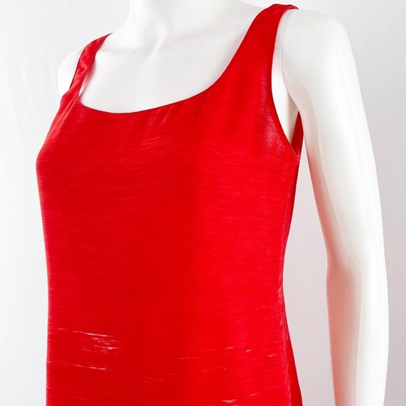 Emanuel Ungaro Liberte Orange Sleeveless Sheath Dress Size 8P Colorful Chic - Picture 4 of 9